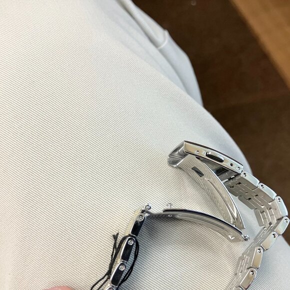 Seiko Two Tone Stainless Steel Watch With Day And Date SUR432 - Picture 4 of 5